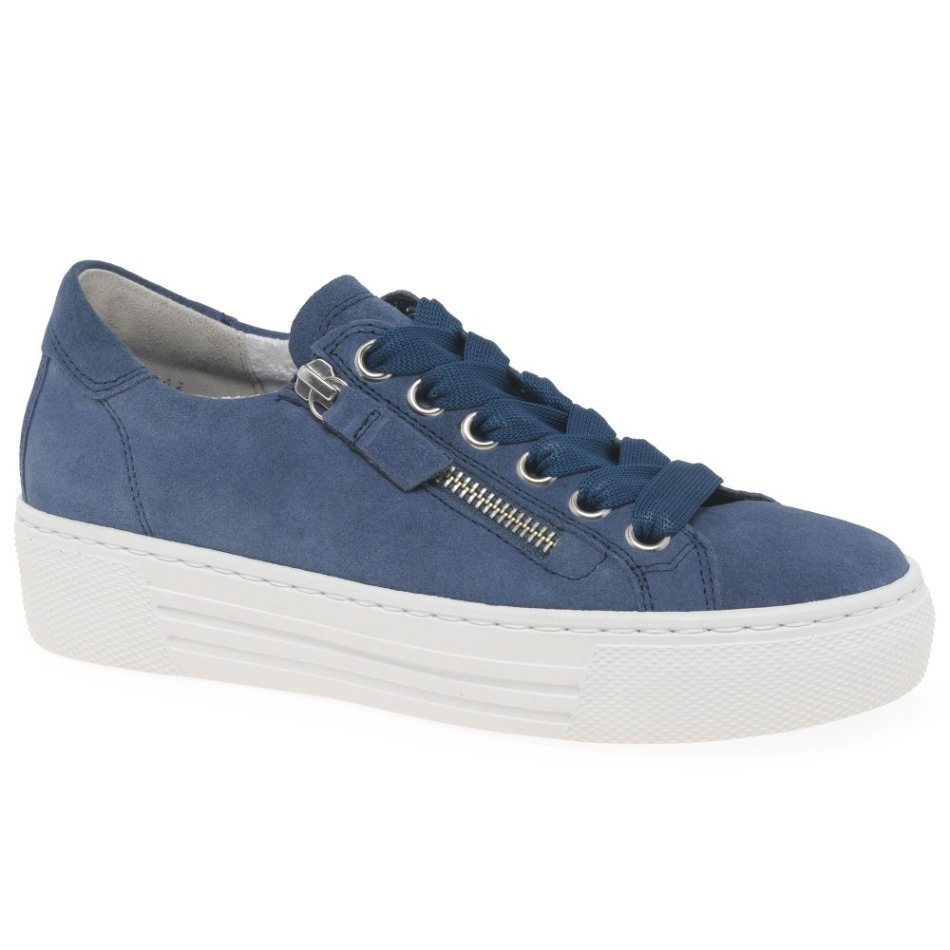 Gabour | Baskets Femme Campus En Daim Jeans Exclusifs